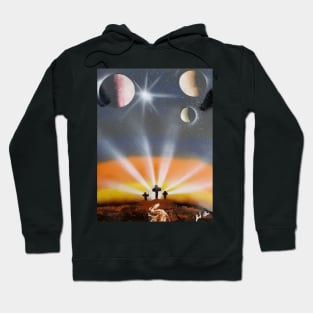 3 crosses and planets Hoodie